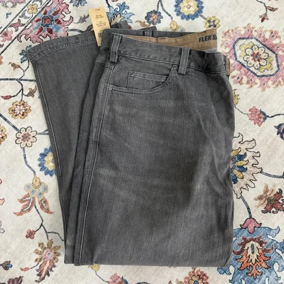 NWT Duluth Trading Men's Ballroom Flex Relaxed Fit Jeans 42x28 New w/ Tags Gray - Picture 13 of 13